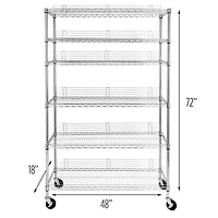 Honey Can Do Chrome 6-Tier Heavy-Duty Adjustable Shelving Unit