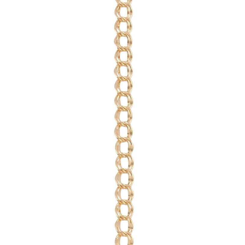 7.5" Gold Double Curb Charm Bracelet by Bead Landing™