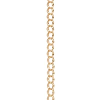 7.5" Gold Double Curb Charm Bracelet by Bead Landing™