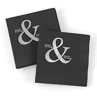 Hortense B. Hewitt Co. Ampersand Mr. & Mr. Napkin, Black