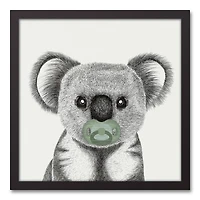 Pacifier Koala 16" x 16" Black Framed Canvas