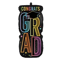 SuperShape® 26" Satin Cosmic Future Grad Foil Balloon