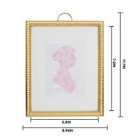 Just Jane 5" x 7" Gold Gadroon Frame with Mat by Studio Décor®
