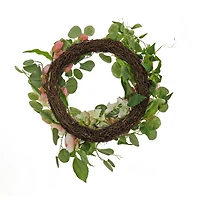 22" Hydrangea, Tulip, & Eucalyptus Spring Wreath