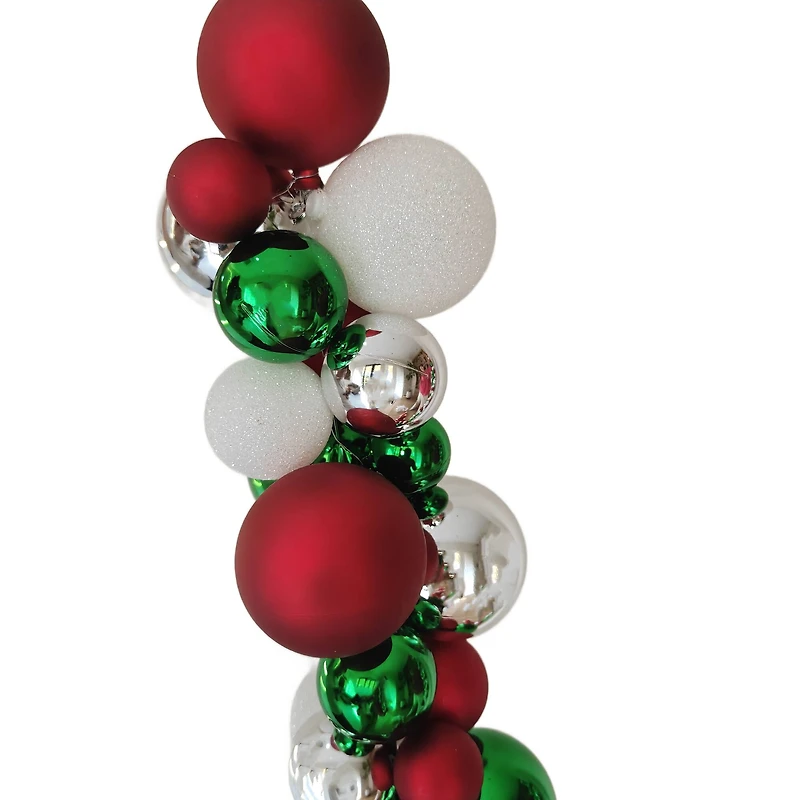 6ft. Green, White & Red Ball Ornament Garland by Ashland®