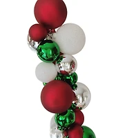 6ft. Green, White & Red Ball Ornament Garland by Ashland®