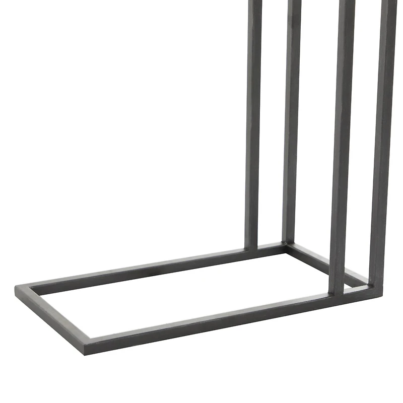 Brown Metal Rustic Accent Table 26" x 19" x 11"