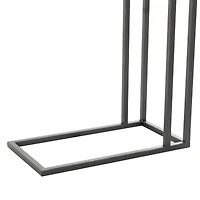 Brown Metal Rustic Accent Table 26" x 19" x 11"