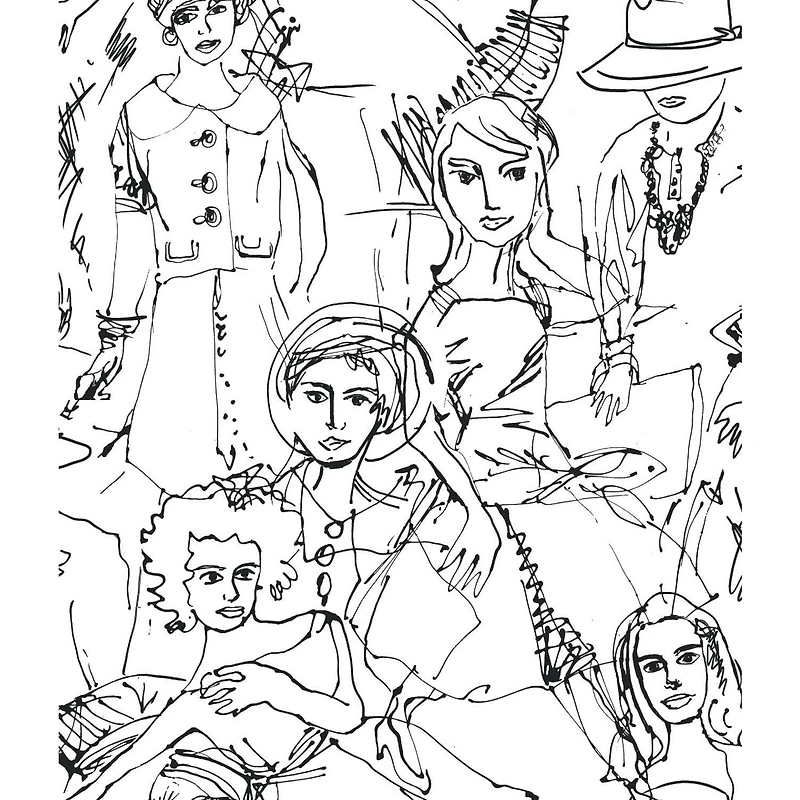 RoomMates Vogue Sketches Peel & Stick Wallpaper