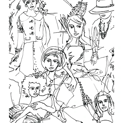 RoomMates Vogue Sketches Peel & Stick Wallpaper
