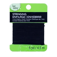 24 Pack: 1mm Black Elastic Cord by Bead Landing™