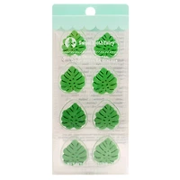 Sweet Tooth Fairy® Green Tropical Leaves Icing Decorations, 8ct.