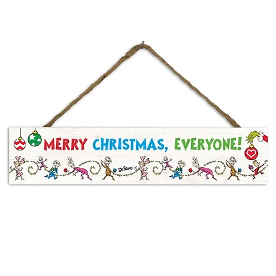 17" The Grinch Merry Christmas Hanging Sign