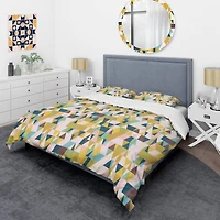 Designart 'Triangular Retro Design I' Mid-Century Duvet Cover Set