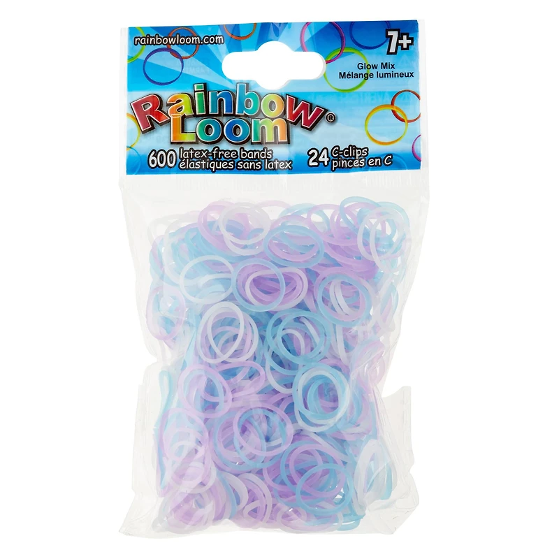 12 Pack: Rainbow Loom® Pastel Glow in the Dark Refill Bands