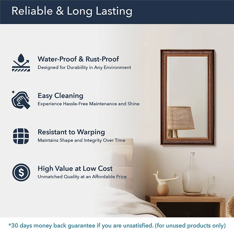 Head West 27.5" Bronze & Copper Oil-Rubbed Framed Wall Mirror