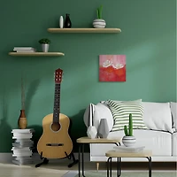 Stupell Industries White Daisies Abstract Florals Red Pink Pop Canvas Wall Art