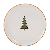 Ceramic Pine Tree Plate, Set of 4