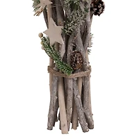 18" Natural Branch Christmas Bundle with Stars and Berries
