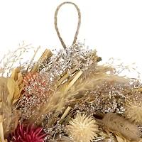 11" Pampas Grass & Dried Floral Spring Wreath