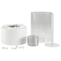 10.5" Bio Ethanol Round Portable Tabletop Fireplace with Base