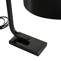 22" Black Metal Traditional Table Lamp
