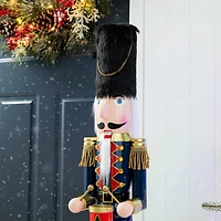 Glitzhome® 3ft. Wooden Christmas Drummer Nutcracker