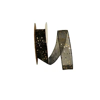 JAM Paper 5/8" x 25yd. Glitter Mono Sheer Ribbon