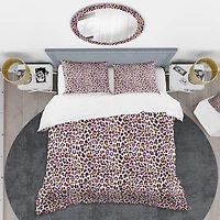 Designart 'Leopard Fur Safari VII' Mid-Century Duvet Cover Set
