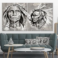 Designart - Native American Indian Heads