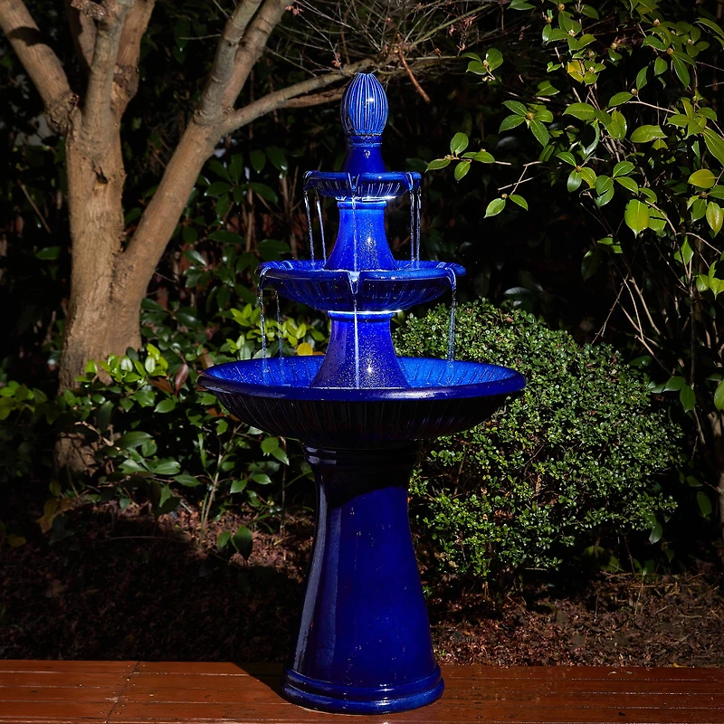 Glitzhome® 45" 3-Tier Ceramic Outdoor Fountain