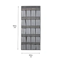 Simplify Heather Gray 20-Pocket Shoe Organizer