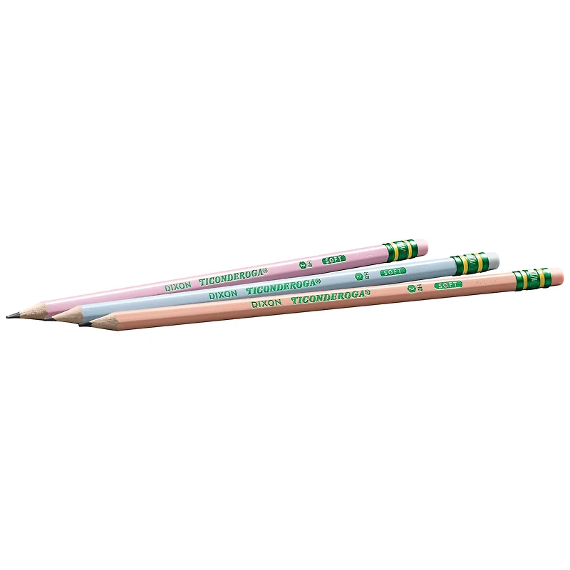 Ticonderoga® No.2 HB Pastel Wood-Cased Pencil Set