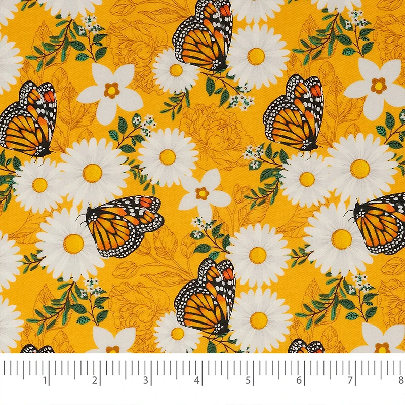 SINGER Orange Butterfly Cotton Fabric Bundle