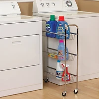 Household Essentials 33" Triple Tier Slim Storage Cart