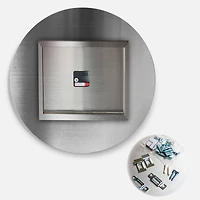 Designart Blue Silver Spring I Wall Clock