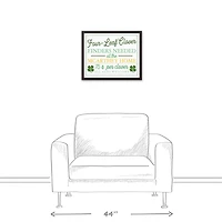 Four Leaf Clover Finders Black Framed Canvas