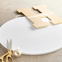 6 Pack: 18" Whitewashed Round Plaque by Make Market®