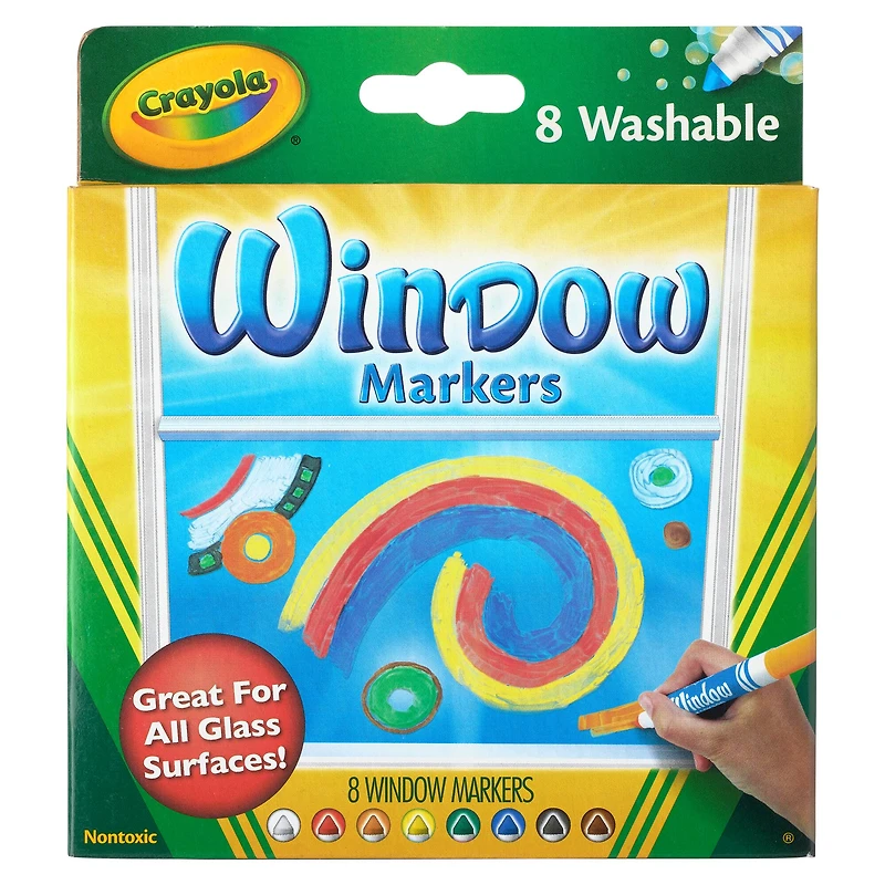 12 Packs: 8 ct. (96 total) Crayola Washable Window Markers