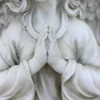 24.5" Light Olive Green Praying Angel Garden Statue