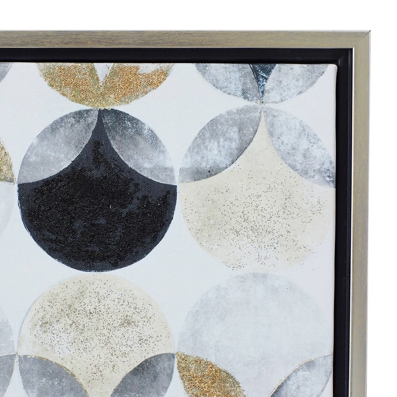 The Novogratz Gray Polystone Modern Framed Wall Art, 24" x 18" x 2"