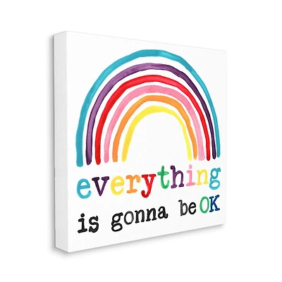 Stupell Industries Everything is Okay Colorful Canvas Wall Art