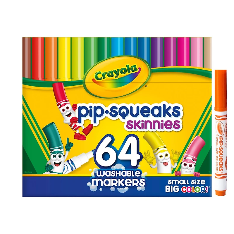 Crayola® Washable Pip-Squeaks Skinnies Markers, 64ct.