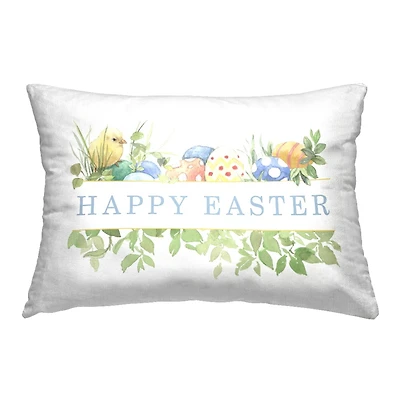 Stupell Industries Floral Happy Easter Decorative Printed Throw Pillow
