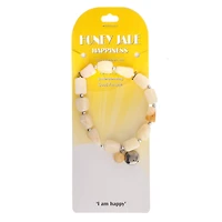 John Bead Honey Jade Happiness Gemstone Charm Bracelet