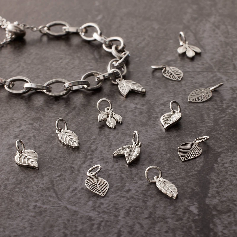 Silver Leaves Charm Mix by Bead Landing™