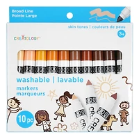 Skin Tone Broad Line Washable Marker Set by Creatology®