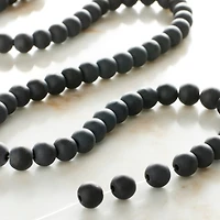 9 Pack: Jet Black Glass Round Beads, 6mm by Bead Landing™