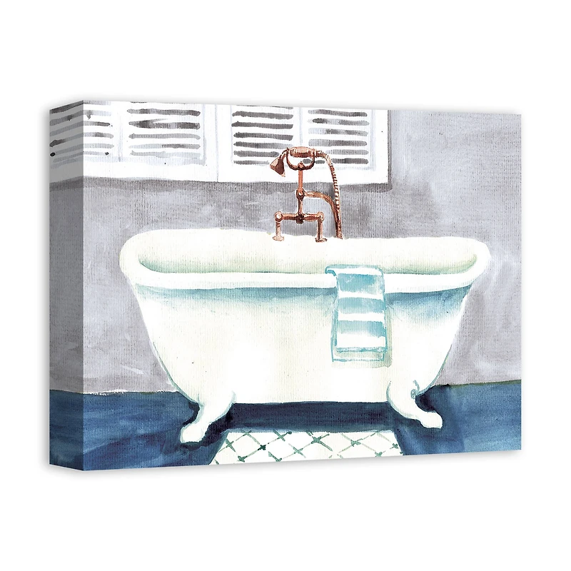 Clawfoot Bathtub 14" x 11" Canvas Wall Art
