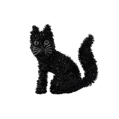 6" Black Cat Halloween Tinsel Accent by Ashland® 